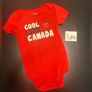 ⭐️5/$10.00⭐️ Joe Fresh 3-6m Red 'Cool Like Canada' Onesie